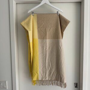 COS | Beige and Yellow Soft Light Throw Blanket